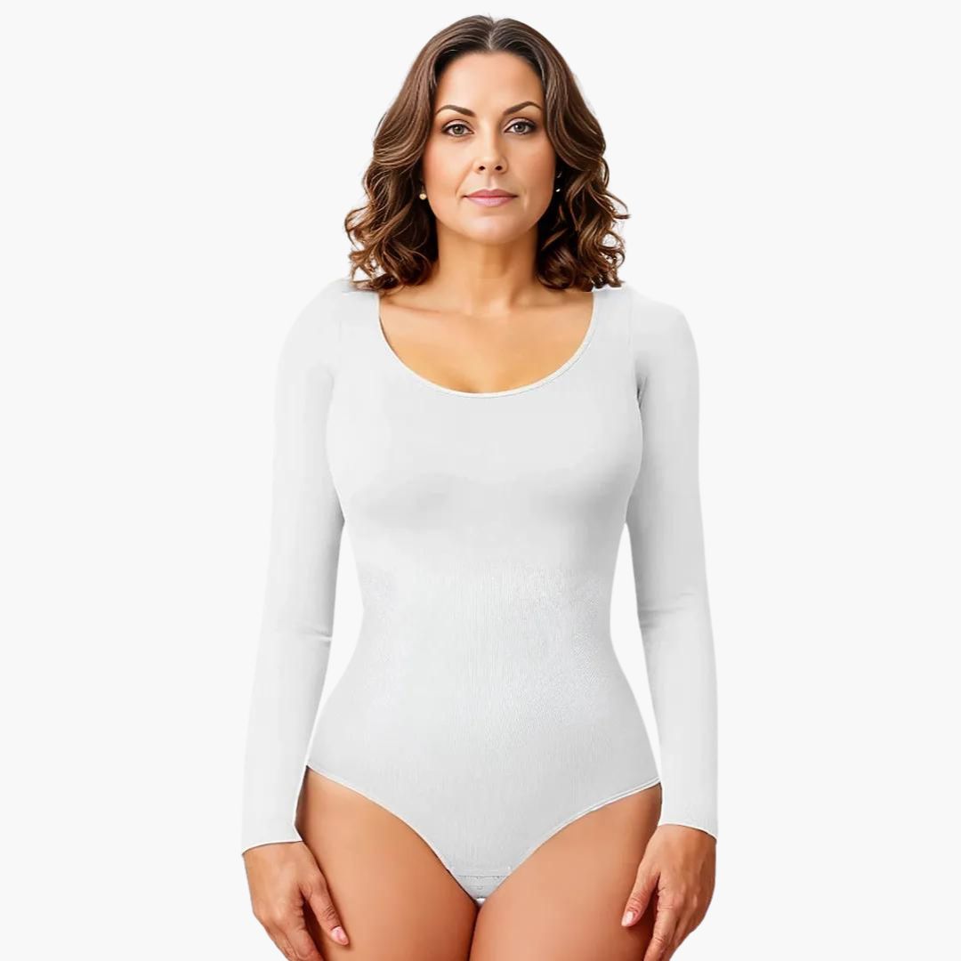 Langarm-Bodysuit mit Rundhalsausschnitt