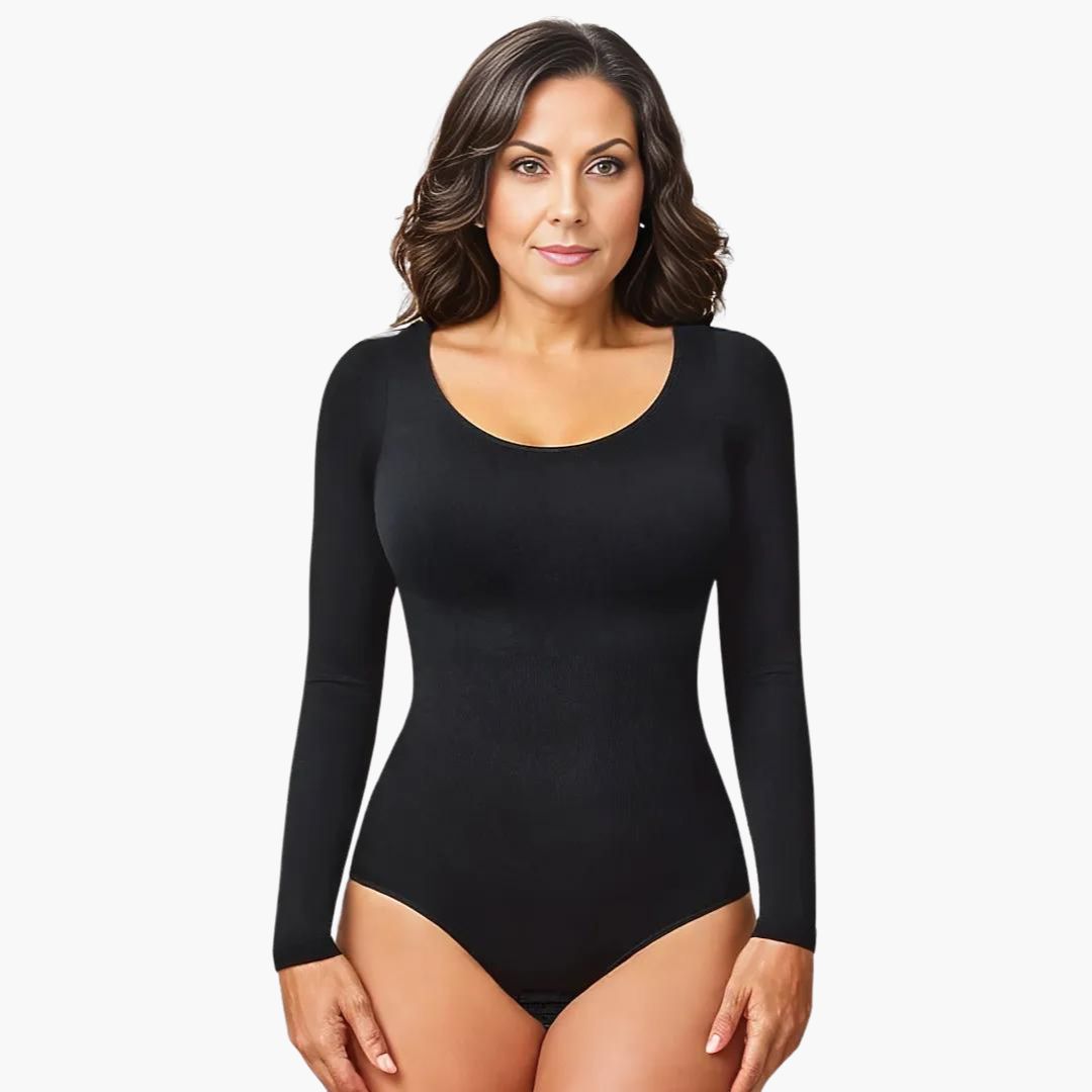 Langarm-Bodysuit mit Rundhalsausschnitt