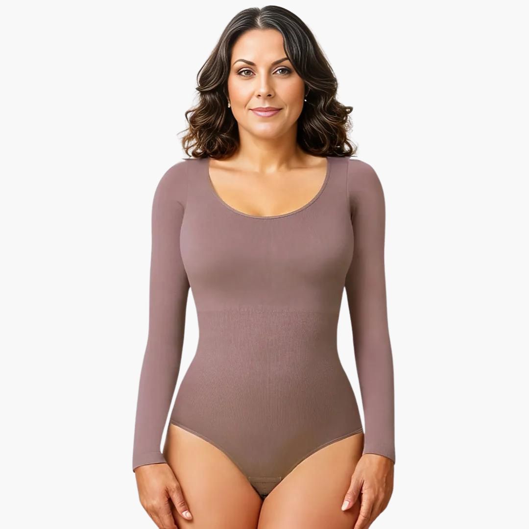 Langarm-Bodysuit mit Rundhalsausschnitt