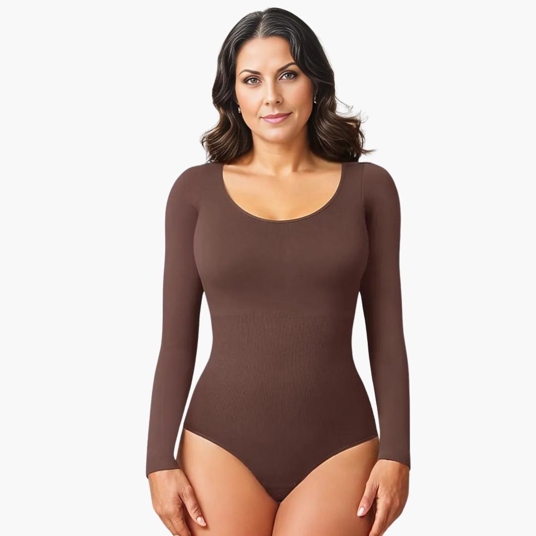 Langarm-Bodysuit mit Rundhalsausschnitt